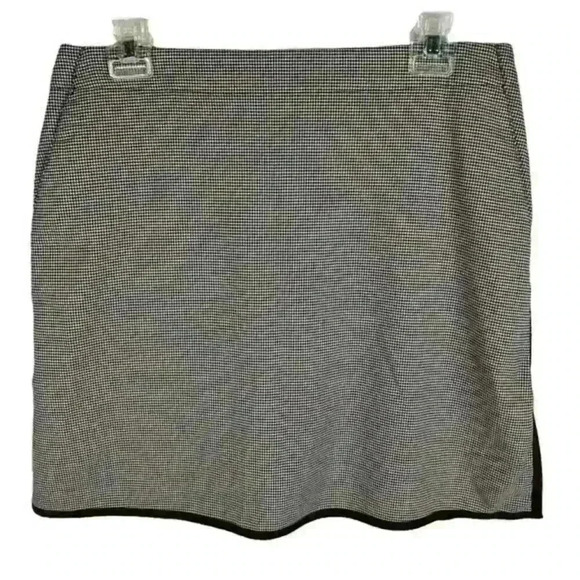 Tail white label brown check a-Line pull-On golf/Tennis skort zipper size 10 - Picture 1 of 11